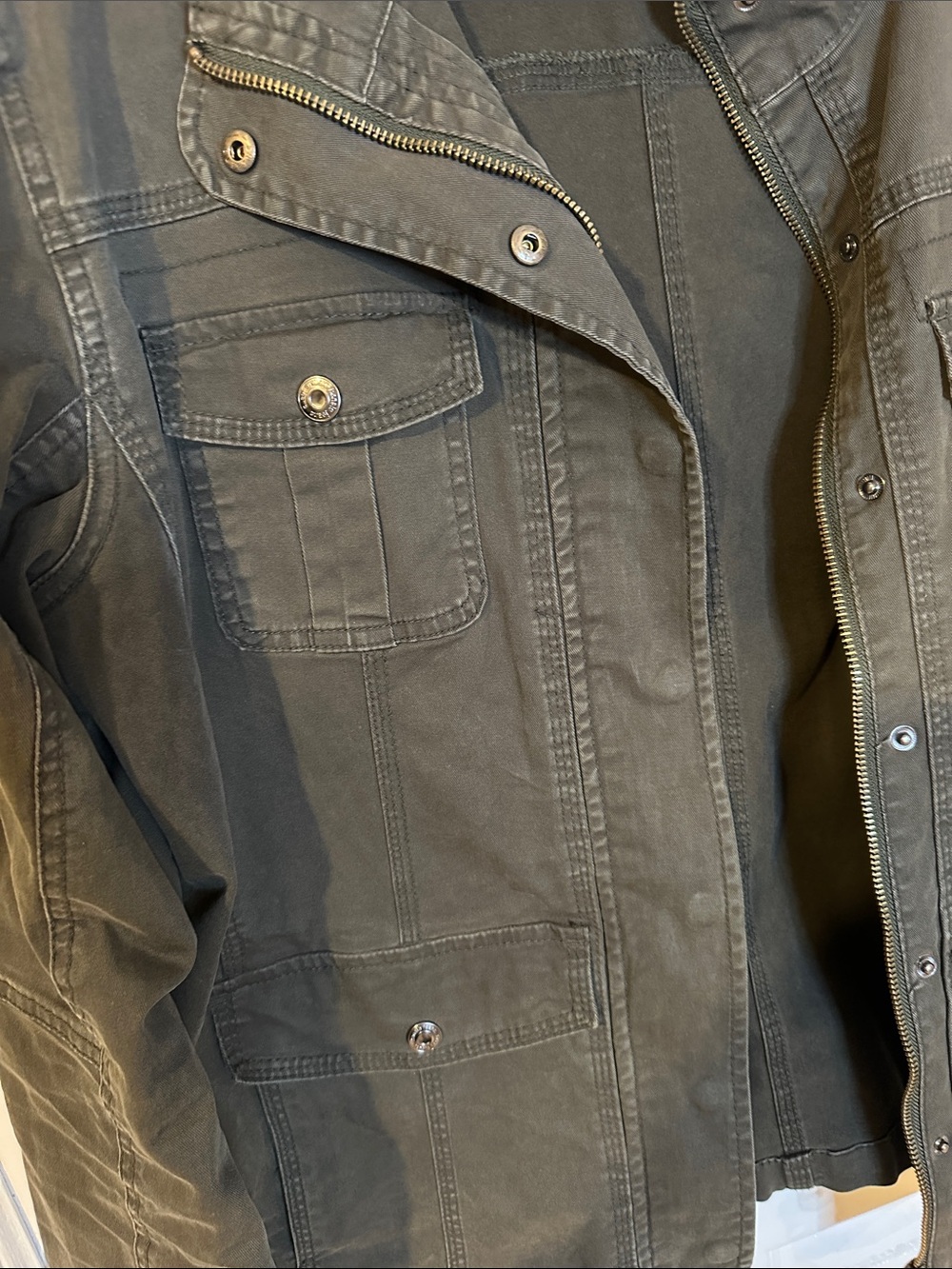 kensie Olive Green Utility Jacket | XL - Picture 3 of 15